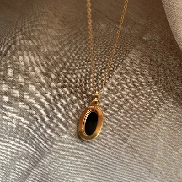 1/20 12k GF necklace black stone - Picture 3 of 4